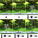 Solar Water Fountain – Self-Starting, 45 cm Spray Height, for Bird Bath & Pond