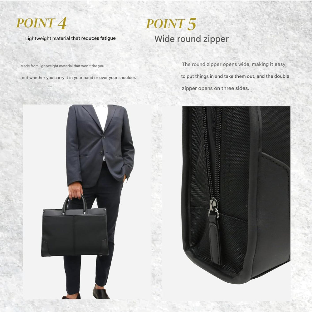 Professional 2-Way Business Briefcase with Organized Storage | Durable & Stylish Laptop Bag for Work & Travel