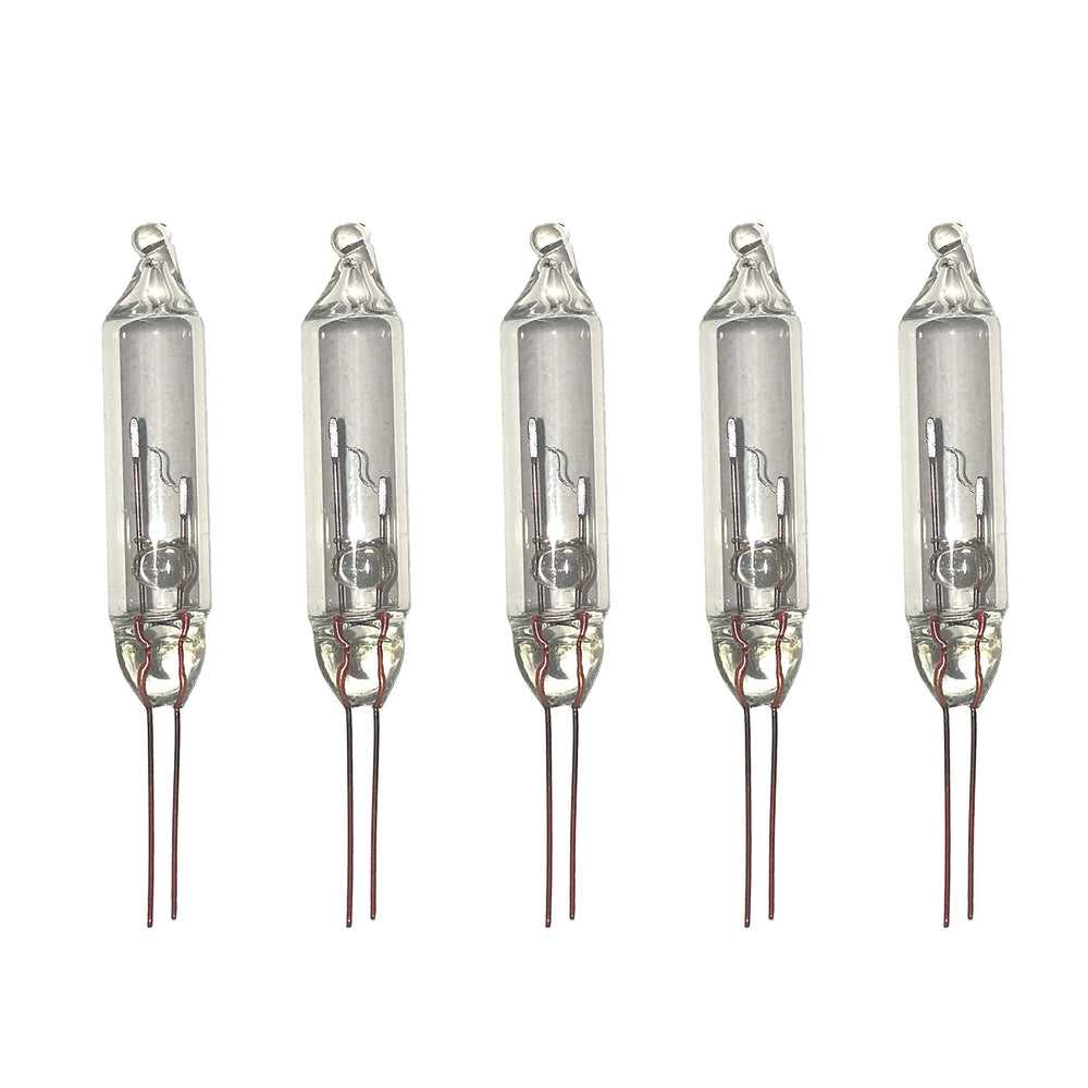 Mini Christmas Light Replacement Bulbs – Clear Glass Pinched Base, 100 Pack