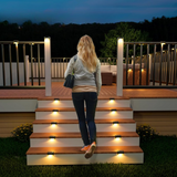 Solar Patio Lights Set of 4 – Motion Sensor, IP65 Waterproof & Warm White