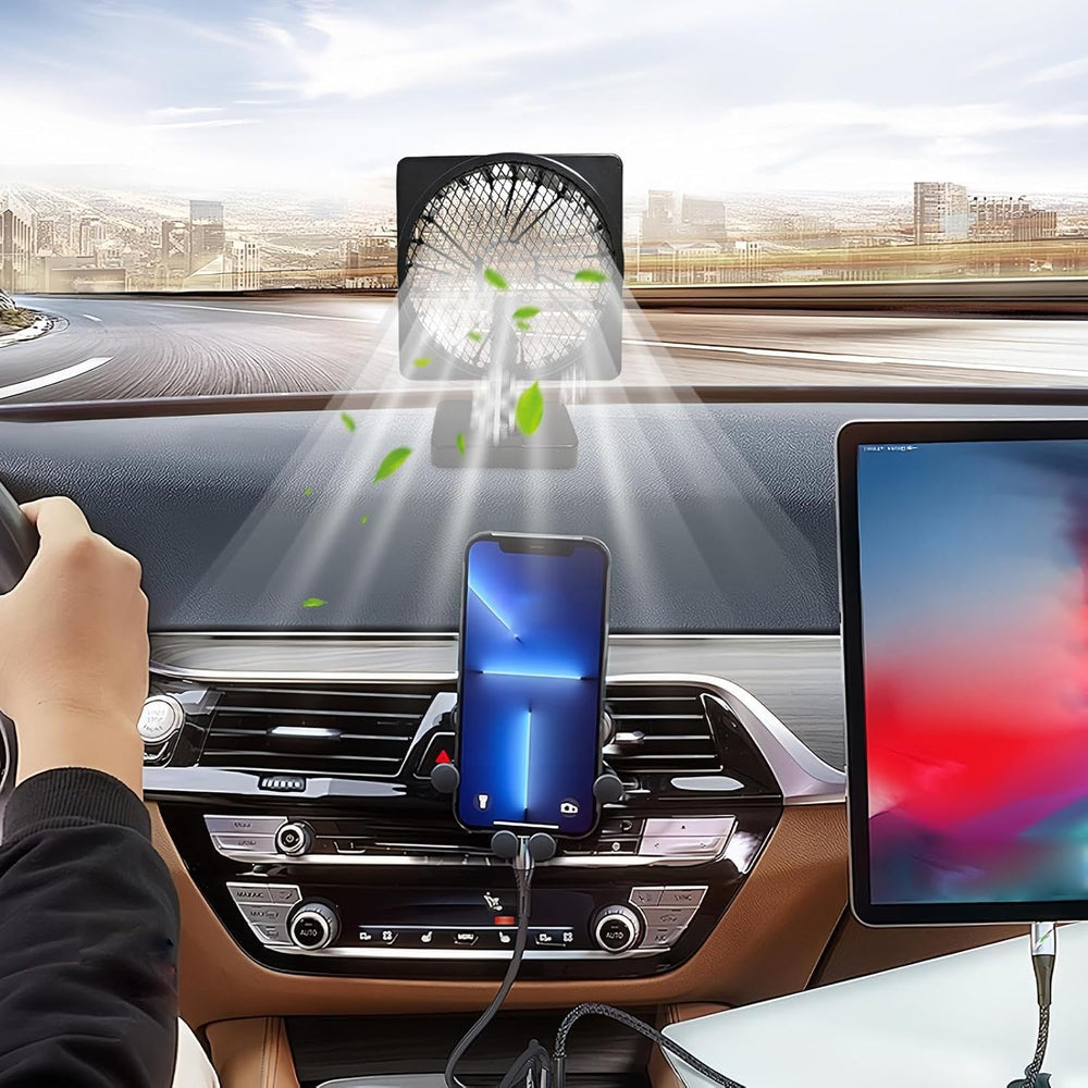 12V USB Air Circulator Car AC Cooling Fan with 360° Rotation (1+1 Free) - Aurovent