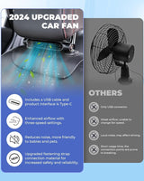 Kalsten | 3 Speeds USB Car Cooling Fan & Headrest Mount – AutoBreeze (1+1 FREE)