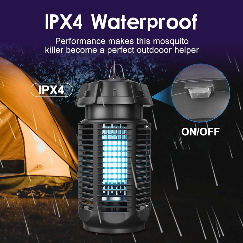 Electric Bug Zapper with 20W UV Light and 4200V Grid, IPX4 Waterproof - Zeytra