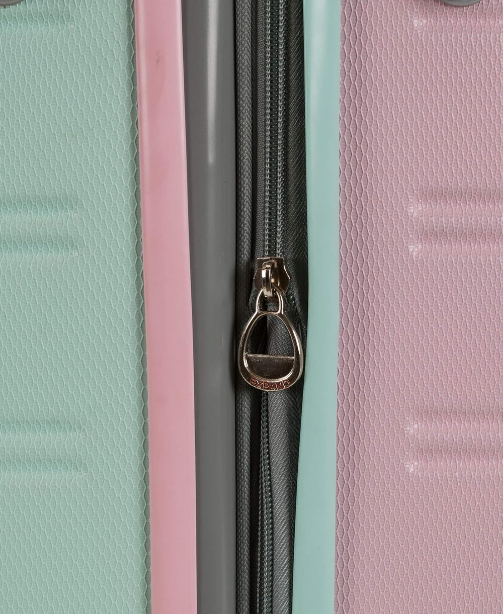 Lightweight Expandable Hardside Carry-On Luggage with Double Spinner Wheels - Cotton Candy Color | Travel-Friendly Design