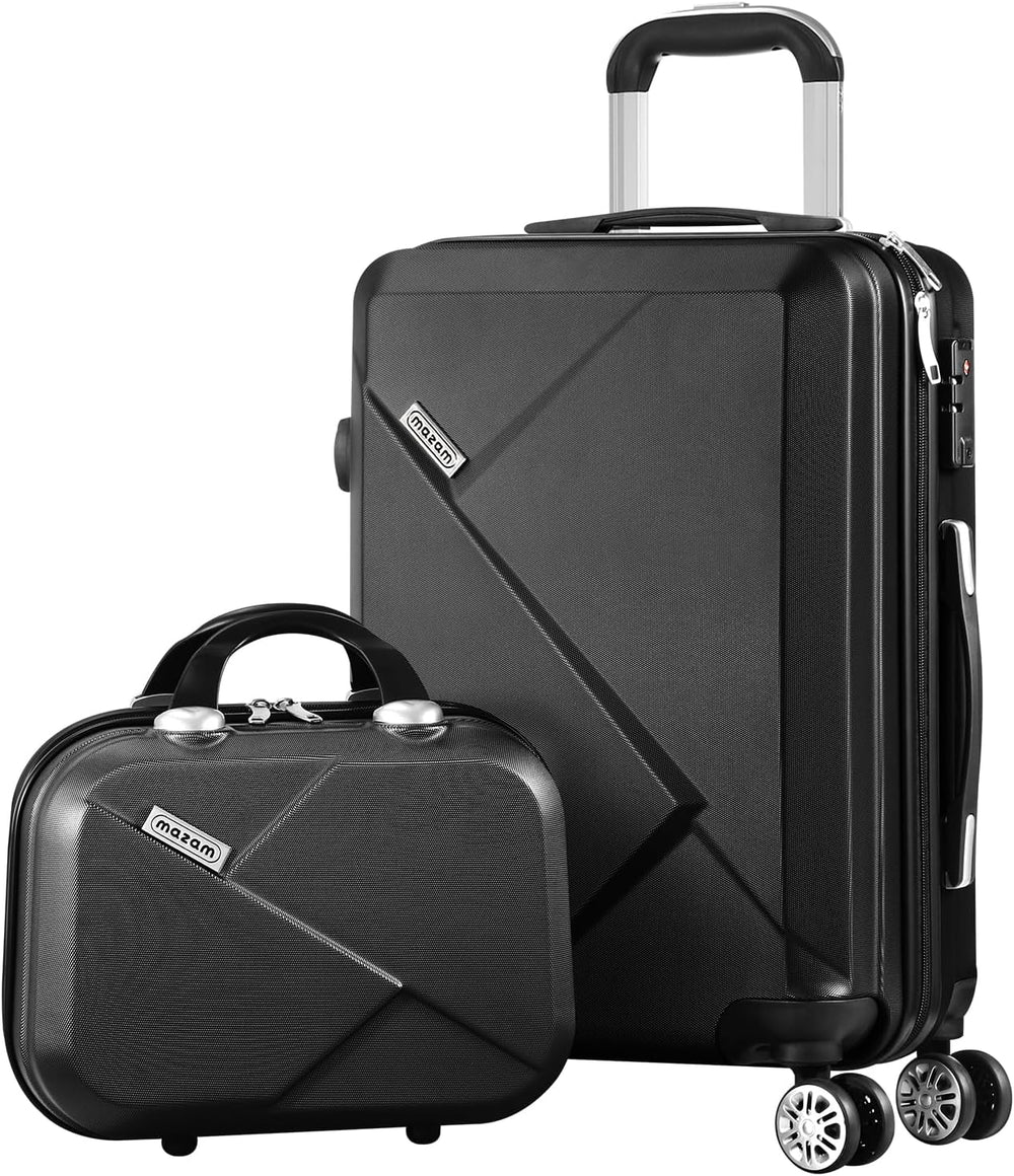 2-Piece ABS Hard Shell Luggage Set with TSA Lock & 360° Spinner Wheels - Lightweight, Durable Travel Suitcase Set