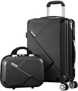2-Piece ABS Hard Shell Luggage Set with TSA Lock & 360° Spinner Wheels - Lightweight, Durable Travel Suitcase Set