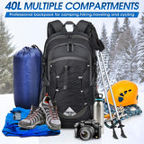 40L Waterproof Hiking & Camping Backpack - Lightweight, Packable & Durable - Ideal for Outdoor Adventures