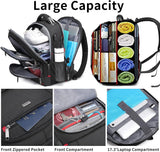 50L Extra Large Water-Resistant Travel Laptop Backpack with USB Charging Port - Ideal for Business & Outdoor Use