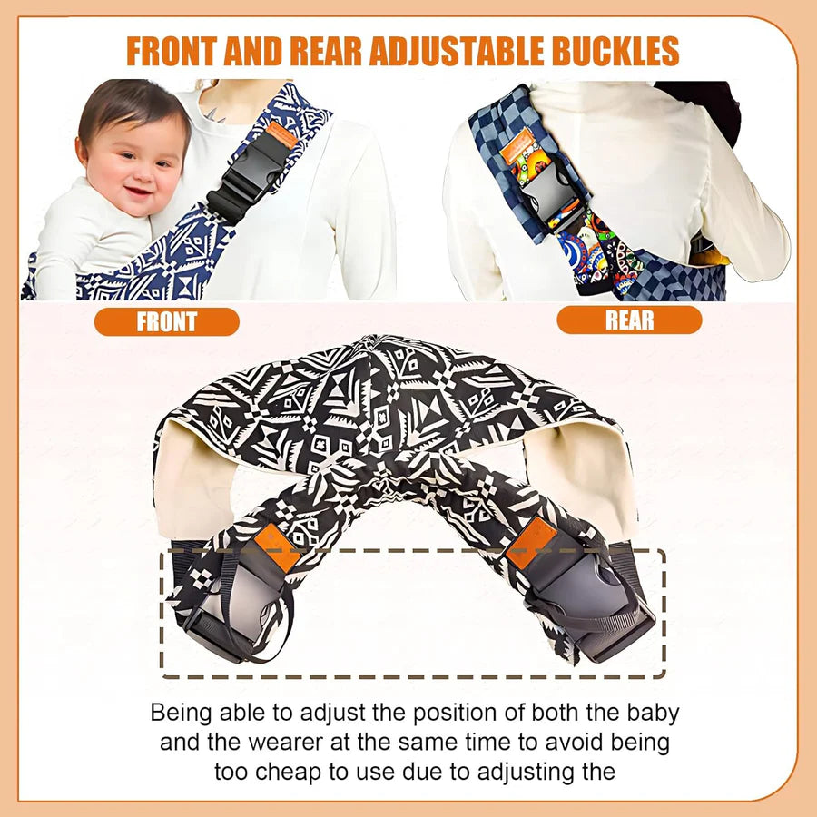 Adjustable Baby Carrier – Ergonomic Buckle System, Cotton Blend & 0.5-3 Years