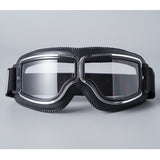 Vintage Motorcycle Goggles – Polycarbonate Lens, Fits Over Glasses & Adjustable Strap