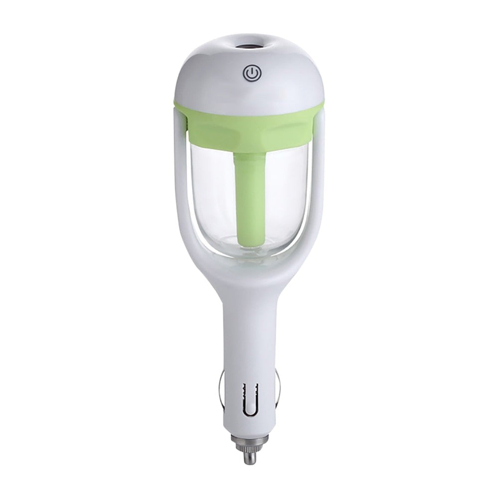 Car Humidifier with Aromatherapy – Ultrasonic, 2h Timer & 12V Cigarette Lighter