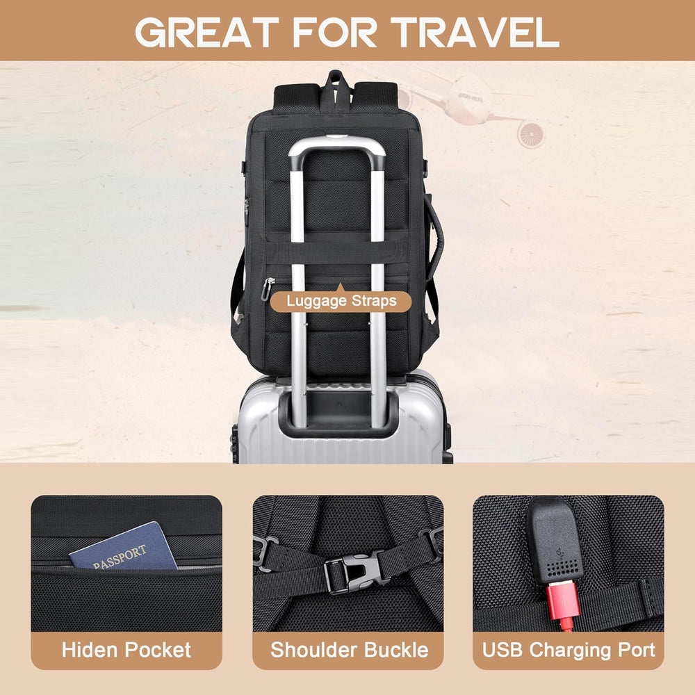 40L Expandable Waterproof Travel Backpack with USB Port &amp; 17” Laptop Compartment – AirVoyage (Buy 1, Get 1 FREE Promo)