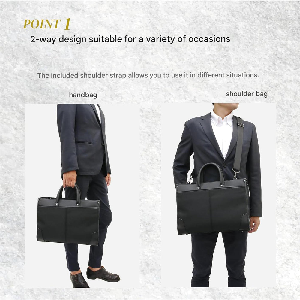 Professional 2-Way Business Briefcase with Organized Storage | Durable & Stylish Laptop Bag for Work & Travel