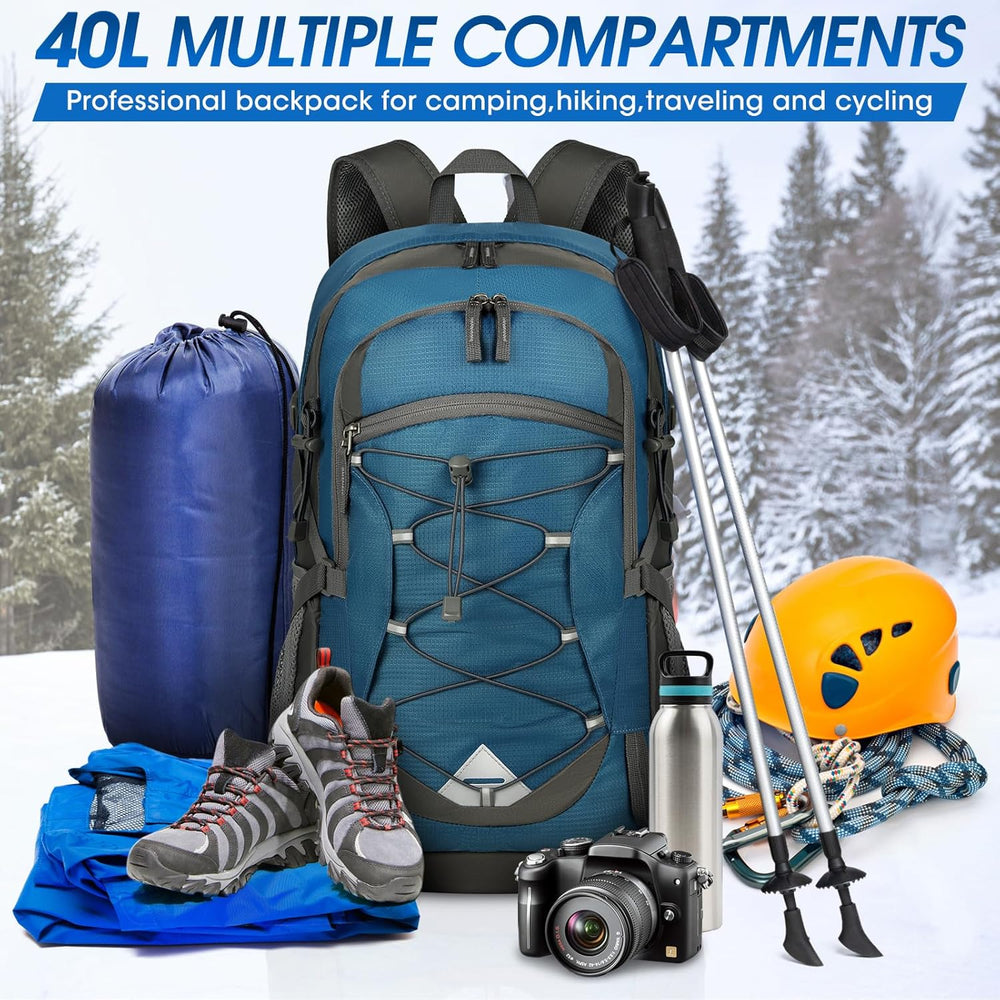 40L Waterproof Hiking & Camping Backpack - Lightweight, Packable & Durable - Ideal for Outdoor Adventures