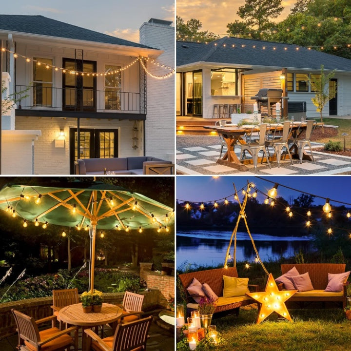 Outdoor LED String Lights – Warm White, IP65 Waterproof & 15/30 m Length