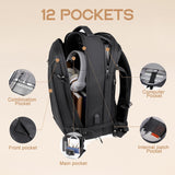 AirVoyage 40L Expandable Waterproof Travel Backpack with USB Charging Port & 17” Laptop Sleeve - Perfect for Adventure & Daily Commute
