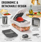 Optimized Product Title: **Multifunktionaler Gemüseschneider mit 8 Klingen – Hacken, Schneiden, Reiben & Würfeln für Effiziente Küchenarbeit** 

This title includes relevant keywords while enhancing clarity and appeal for potential buyers.