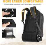30L Rolling Laptop Backpack with 4 Spinner Wheels - Water-Resistant & Durable Design for Travel & School