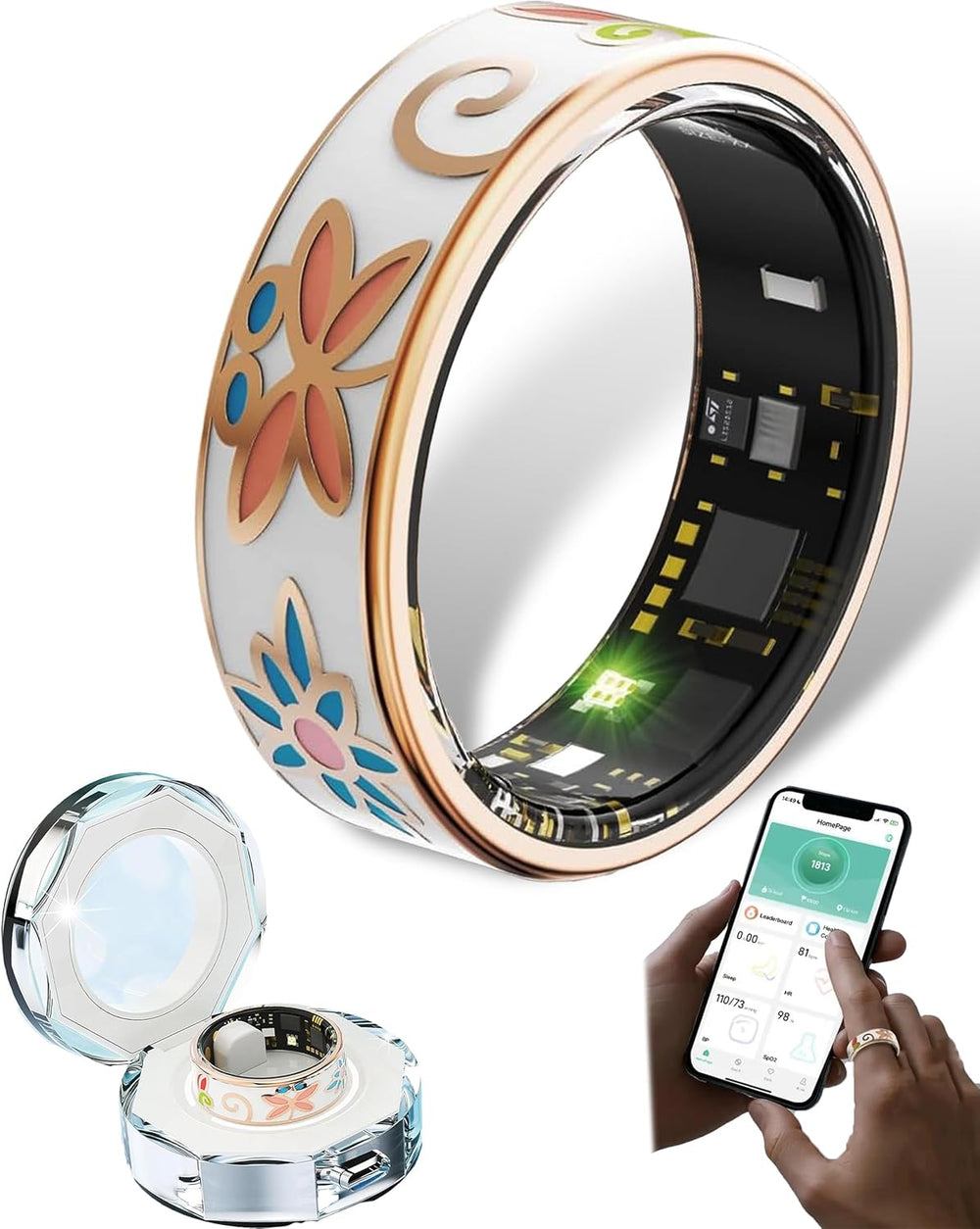 Aurina – Smart Enamel Wellness Ring – Fitness & Sleep Tracker for iOS & Android