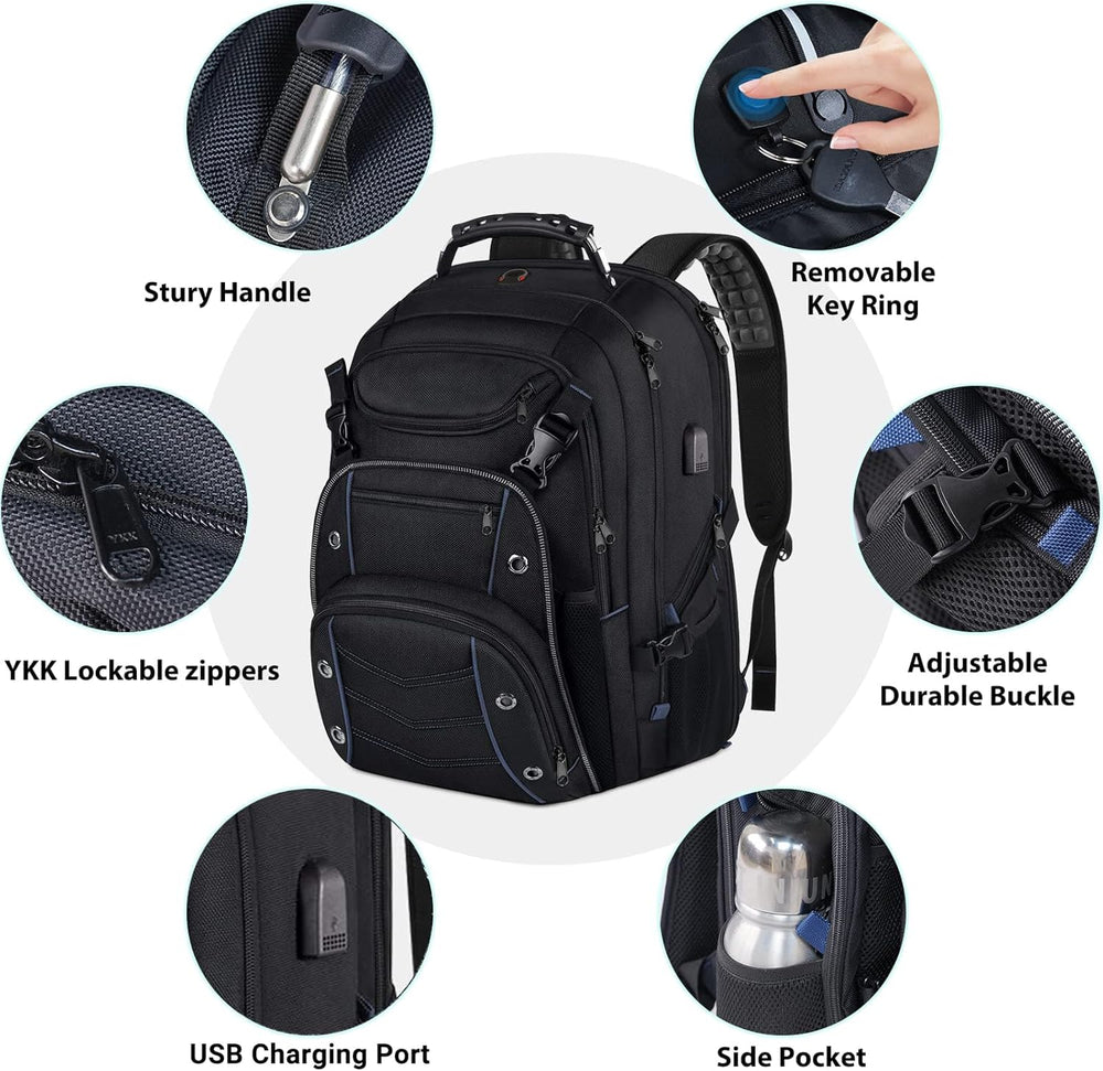 55L Extra-Large Travel Laptop Backpack - detail