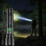 Tactical LED Flashlight – High Lumens, Rechargeable & Waterproof Design