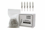 Mini Christmas Light Replacement Bulbs – Clear Glass Pinched Base, 100 Pack