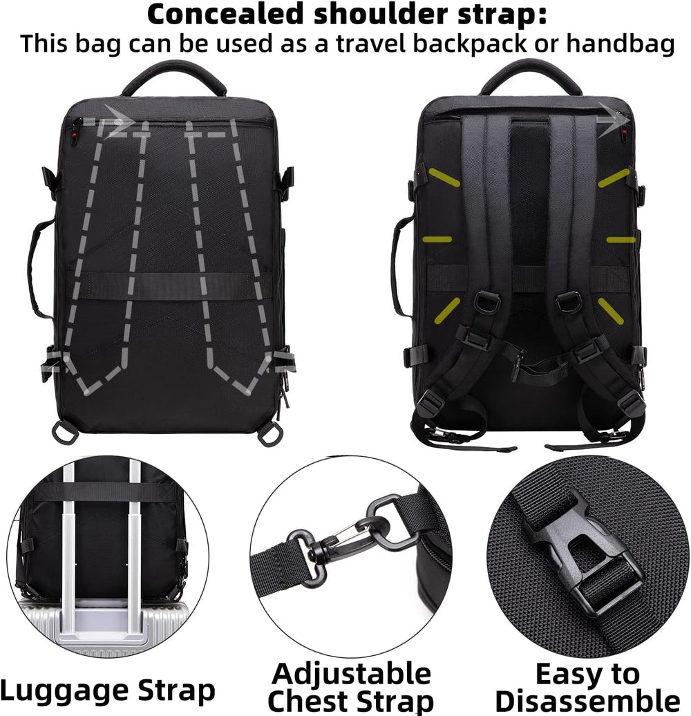 Expandable 45-55L Waterproof Travel Backpack