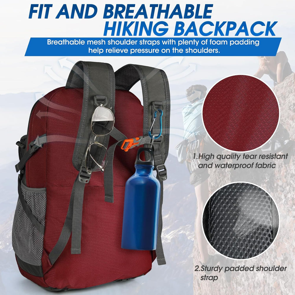 40L Waterproof Hiking & Camping Backpack - Lightweight, Packable & Durable - Ideal for Outdoor Adventures