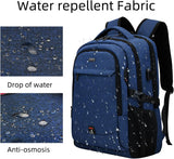 Water-Resistant Travel Laptop Backpack with USB Charging Port & Organized Storage Compartments - Perfect for Commuting & Travel