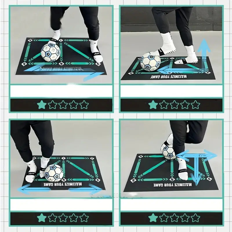 Soccer Training Mat – 120×60cm, Skill Markings with Online Video Access, Ages 6–14