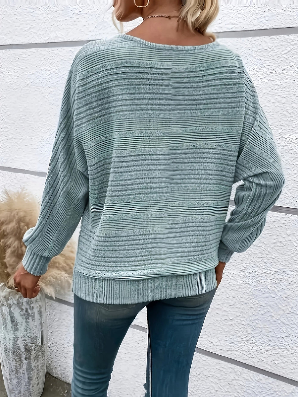 Enhanced Product Title: Sabine™ - Cozy Batwing Sleeve Sweater for Ultimate Comfort and Style

This optimized title includes keywords that potential customers might search for, while maintaining the essence of the original product.
