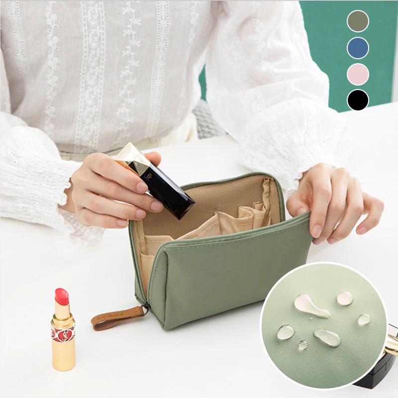 Padded Cosmetic Bag – Nylon Foam Lining, Spacious Main Compartment & 4 Colors