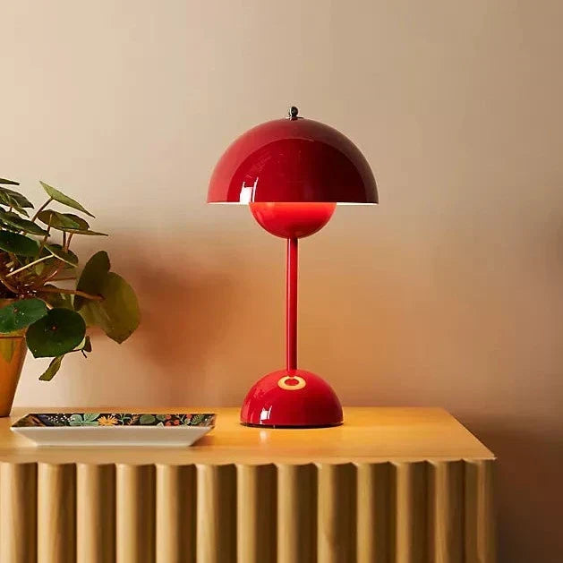 MoonGlow LED table lamp in red