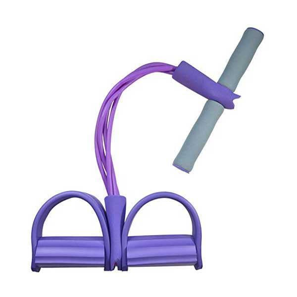 Full-Body Sit-Up Resistance Trainer – Foot Pedals, Elastic Bands & 4/6 Strand Levels
