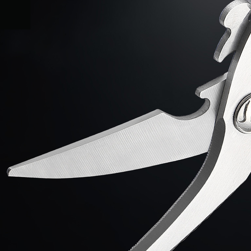 Multifunctional Kitchen Shears – 3Cr13 Stainless Steel, ABS Grip & Safety Lock