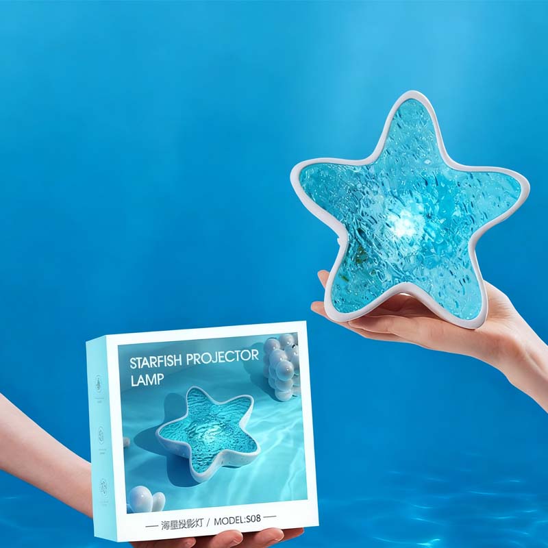 Ocean Wave Star Projector – 7 Colors, Adjustable Brightness & 1200mAh Rechargeable