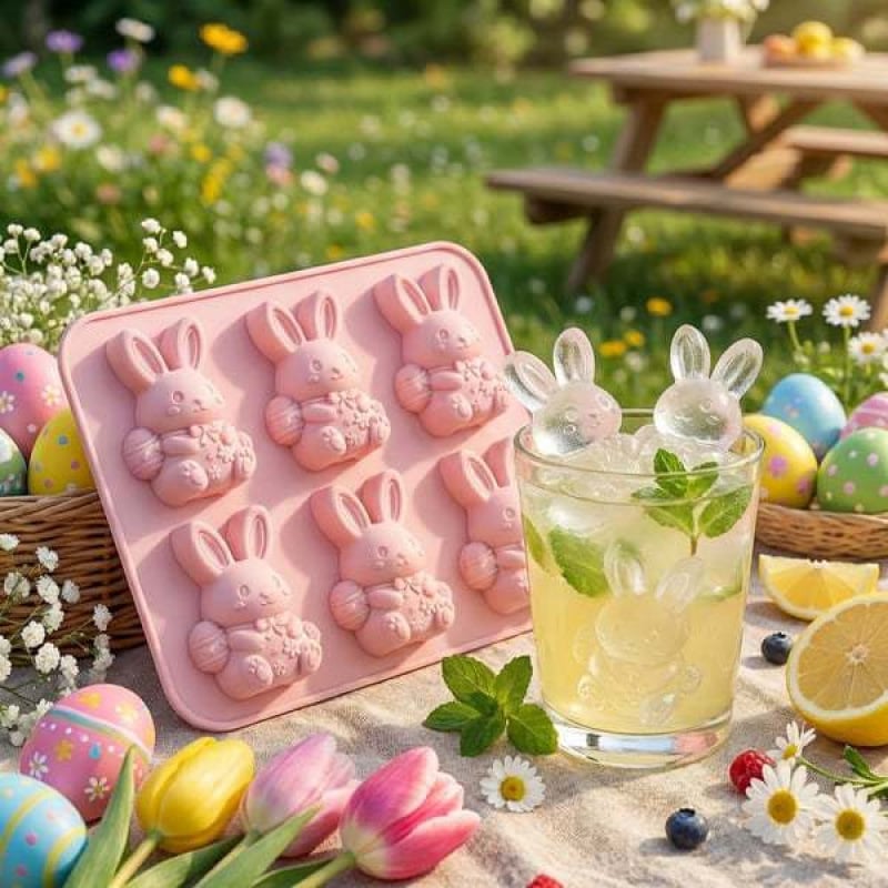 Highland Cow Ice Cube Tray – Silicone, 6 Cavities & BPA-Free
