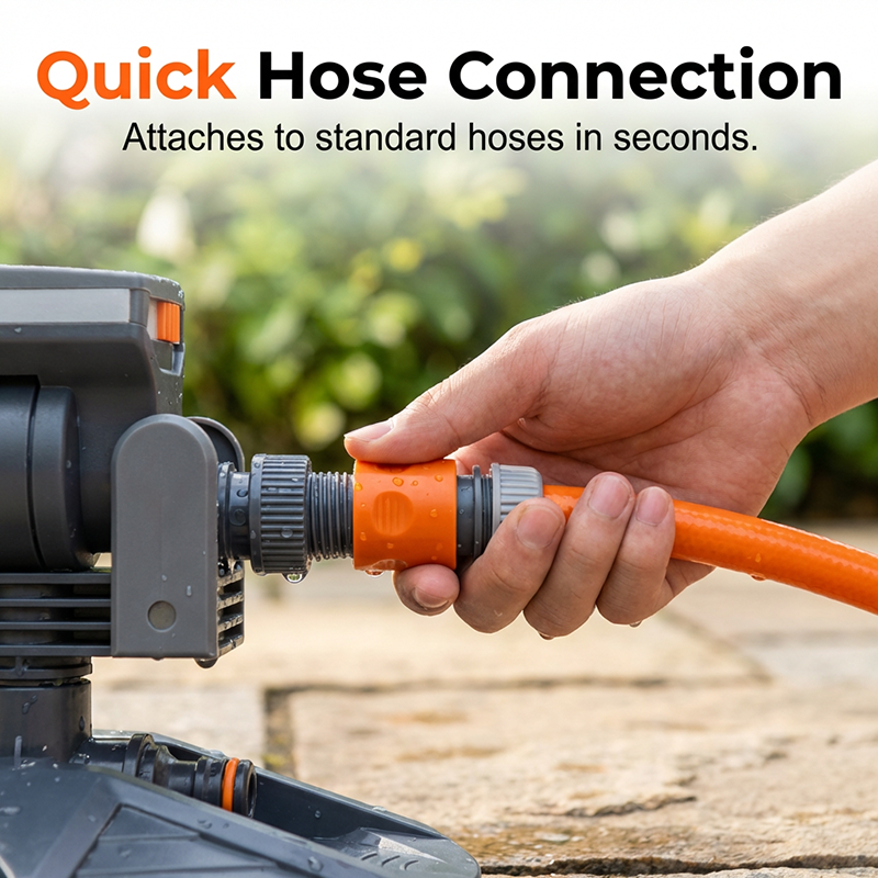 Oscillating Lawn Sprinkler – Adjustable Spray Width, Weighted Base & Dirt Filter