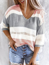 Enhanced Product Title: Olga™ - Lässiger Gestreifter V-Ausschnitt Pullover für Damen | Bequemer, Stilvoller Strickpullover für Alltag und Freizeit

This optimized title includes relevant keywords while maintaining clarity and appeal for potential customer