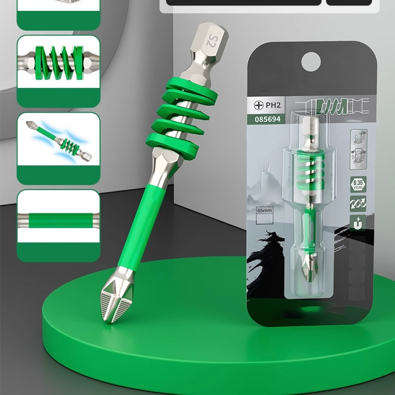 Magnetic Screwdriver Bit Set – S2 Alloy Steel, Anti-Slip Phillips Tip & 65/90/110mm Lengths