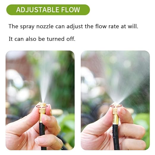 Drip Irrigation System – 360° Adjustable Sprayers, 12mm PE Tubing & 5-20m Lengths