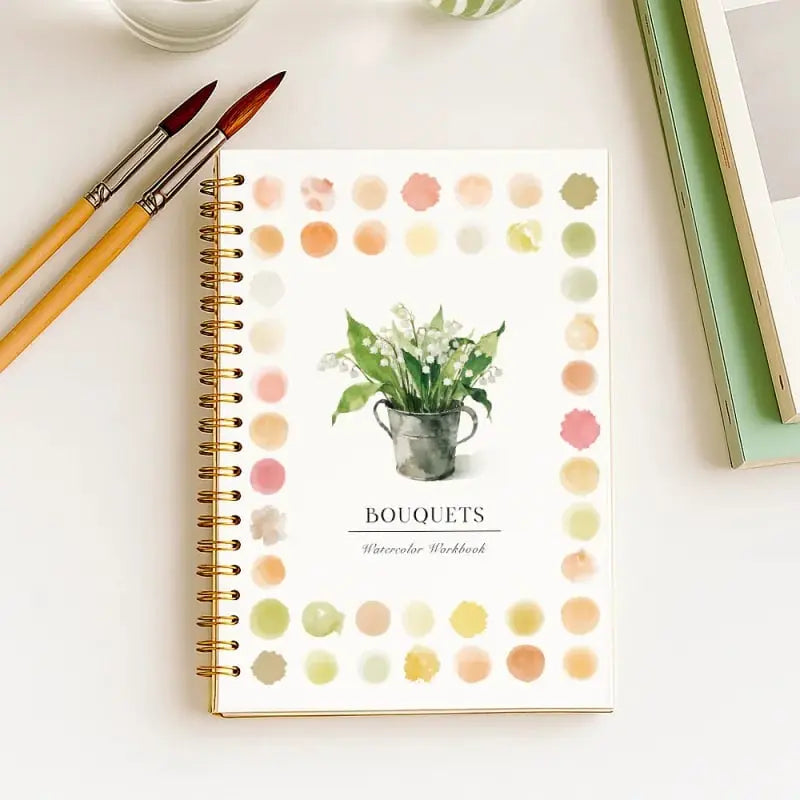 Watercolor Paint Set with Workbook – 16 Colors, Round Brush & 12 Bird Motifs