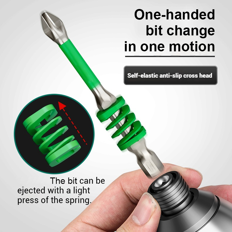 Magnetic Screwdriver Bit Set – S2 Alloy Steel, Anti-Slip Phillips Tip & 65/90/110mm Lengths