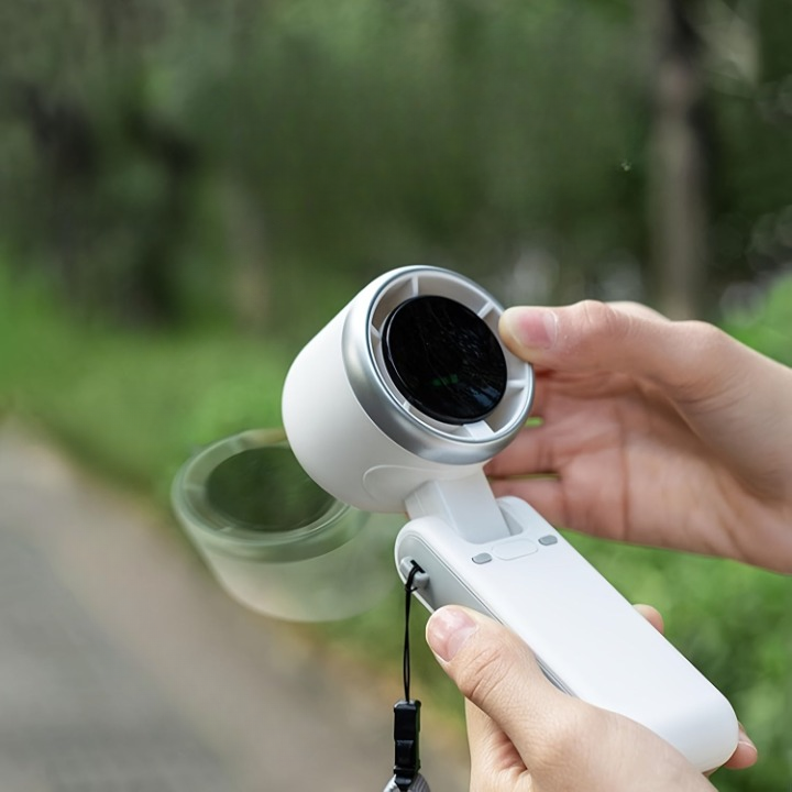 Portable Handheld Fan – USB-C Rechargeable, 5 Speeds & 180° Adjustable Tilt