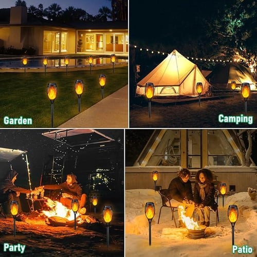 Solar Garden Torch Light – Flickering Flame Effect, IP65 & Dusk-to-Dawn