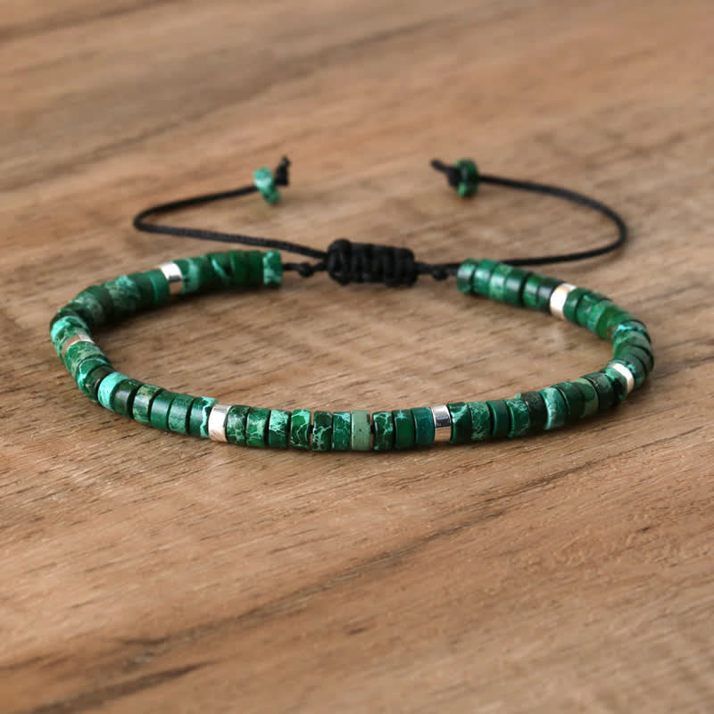Seraphina – Braided Bracelet with 2.4mm Natural Stone Beads
