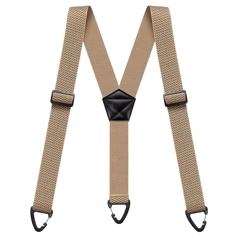 Men's Adjustable Y-Back Suspenders – 3.8cm Padded Straps, 120cm Length & Strong Clips