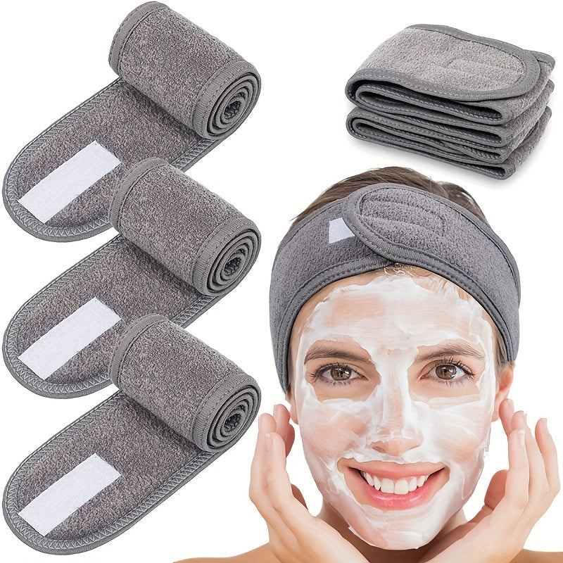 Adjustable Spa Headband – Unisex, Velcro Closure & Soft Breathable Fabric