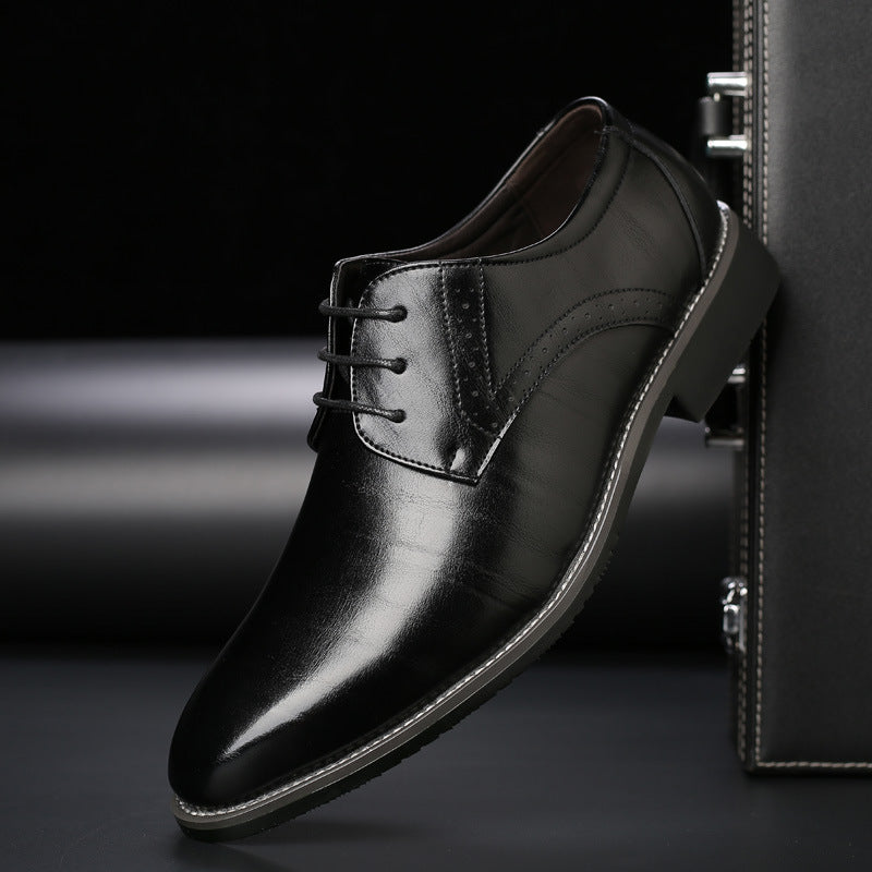 Lennard men's lace-up brogue shoes in Black