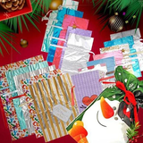 15 Set Drawstring Christmas Gift Bags - Festive Holiday Gift Wrapping, Reusable & Eco-Friendly
